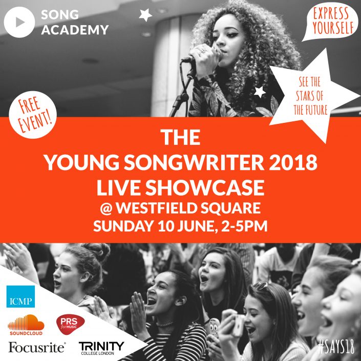 The Young Songwriter 2018 Live Showcase 10th June – square